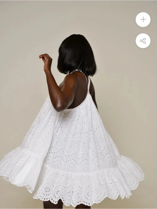 NWOT-LUCENA BRODERIE
ANGLAISE DRESS IN
WHITE- - Picture 6 of 13